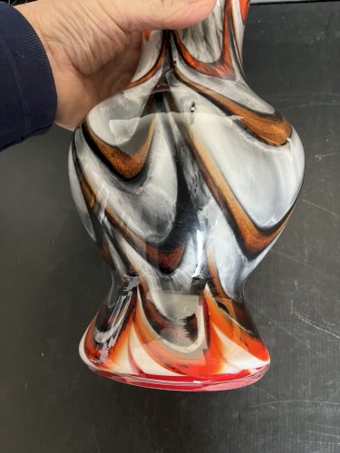 Ancien Grand Vase Opaline coloré  années 1960  verrerie Italie design  vintage