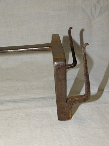 - ANCIEN GRILLE PAIN DE CHEMINEE FER FORGE COLLECTION ART  POPULAIRE déco    D