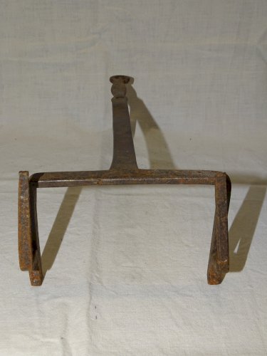 - ANCIEN GRILLE PAIN DE CHEMINEE FER FORGE COLLECTION ART  POPULAIRE déco    D