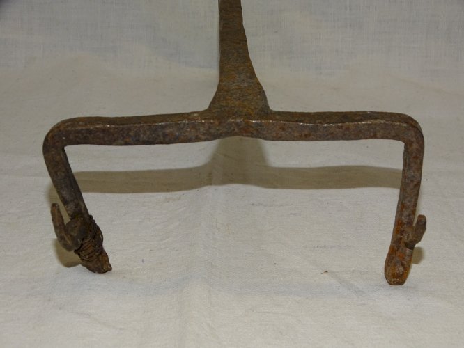 - ANCIEN GRILLE PAIN DE CHEMINEE FER FORGE COLLECTION ART  POPULAIRE déco    D