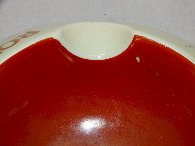 -ANCIEN GROS CENDRIER 2 BISTROT CERAMIQUE ROYALE LA CIGARETTE PROCERAM AUBAGNE D