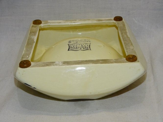 -ANCIEN GROS CENDRIER 2 BISTROT CERAMIQUE ROYALE LA CIGARETTE PROCERAM AUBAGNE D