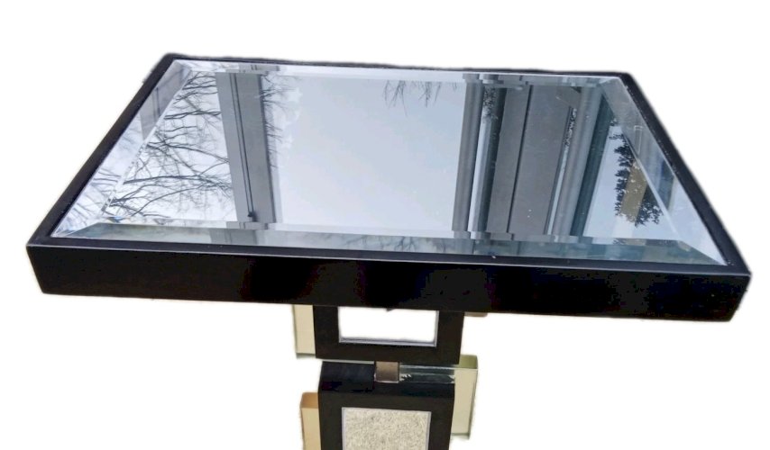 Ancien Guéridon Table D Appoint Sellette Design Altuglas Plexi Roche Bobois