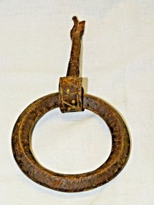 - ANCIENT DOOR KNOCKER IN FORGED IRON NORTH AFRICA DECORATION COLLECTION D