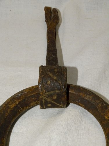 -ANCIEN HEURTOIR DE PORTE en FER FORGE AFRIQUE du NORD COLLECTION DECO    D