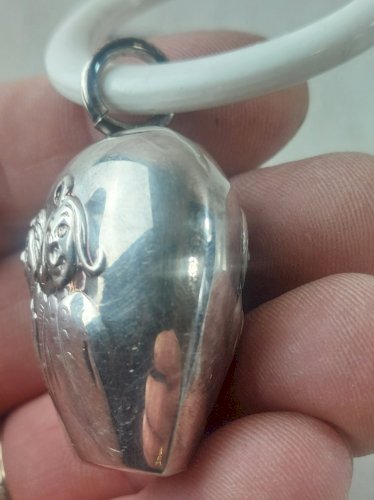 Ancien hochet en argent Lutz & Weiss, Max & Moritz