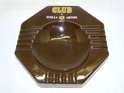 -ANCIEN IMPORTANT CENDRIER CERAMIQUE PUBLICITE CLUB STELLA ARTOIS COLLECTION   D