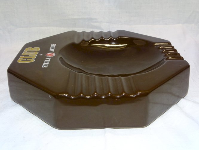 -ANCIEN IMPORTANT CENDRIER CERAMIQUE PUBLICITE CLUB STELLA ARTOIS COLLECTION   D