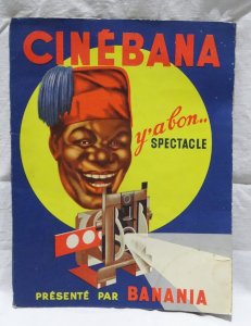 OLD CINEBANA BANANIA GAME THERE IS A GOOD SHOW PROJECTOR MAGIC LANTERN 4 VIEWS