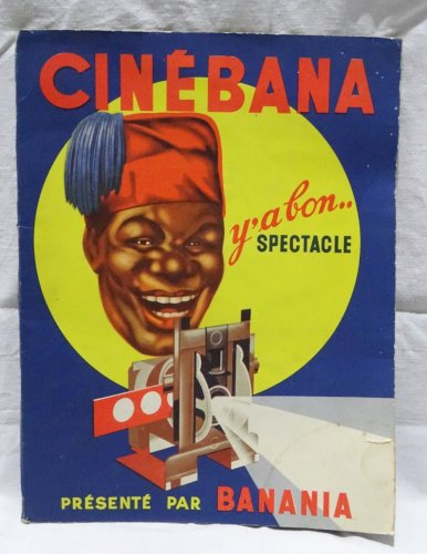 ANCIEN JEU CINEBANA BANANIA Y A BON SPECTACLE PROJECTEUR LANTERNE MAGIQUE 4 VUES