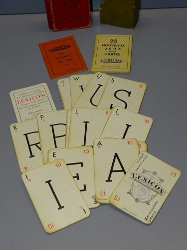 -ANCIEN JEU de CARTE LEXICON JEU D'ADRESSE de PASSION et D'INTERET par ABECE   D