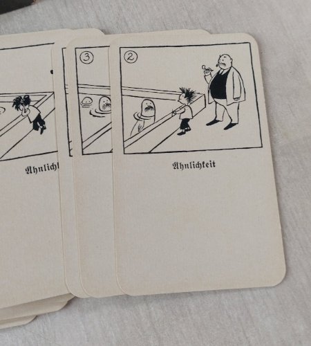Ancien jeu de carte Quartet, Vater und Sohn / père et fils, 1949