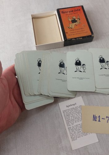Ancien jeu de carte Quartet, Vater und Sohn / père et fils, 1949