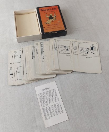 Ancien jeu de carte Quartet, Vater und Sohn / père et fils, 1949