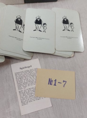 Ancien jeu de carte Quartet, Vater und Sohn / père et fils, 1949