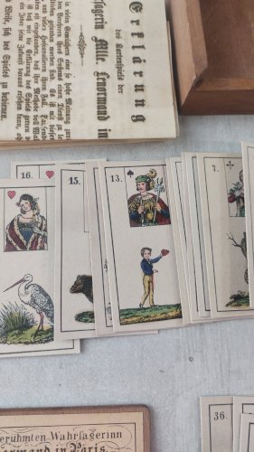 Ancien jeu de cartes / tarot, Mlle Lenormand, Leipzig 1982