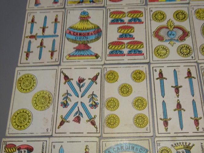 -ANCIEN JEU DE TAROT 40 CARTES A CAMOIN & Cie ORAN COLLECTION CARTES ANCIENNES D
