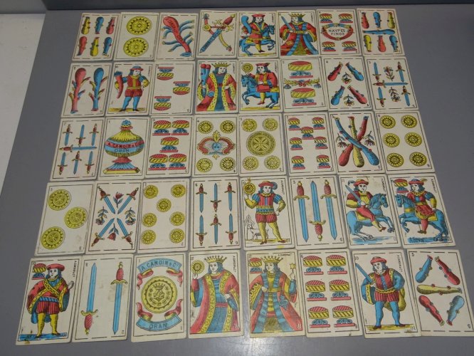 -ANCIEN JEU DE TAROT 40 CARTES A CAMOIN & Cie ORAN COLLECTION CARTES ANCIENNES D