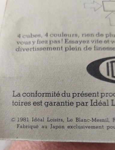 Ancien jeu Kamicubes, jeu de logique, Ideal, 1981, vintage