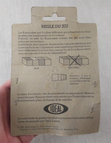 Ancien jeu Kamicubes, jeu de logique, Ideal, 1981, vintage