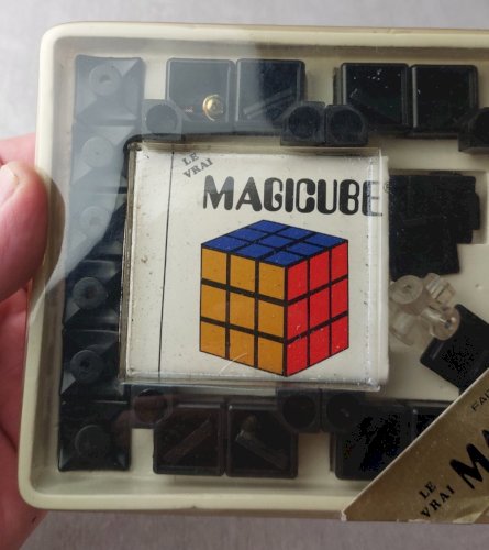 Ancien jeu puzzle, Rubik's Cube à monter, Magicube, vintage, scellé