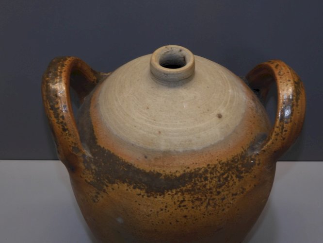 -ANCIEN JOLI  CRUCHON PETITE CRUCHE TERRE CUITE 2 ANSES déco collection   D