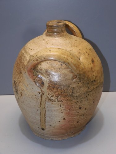 -ANCIEN JOLI PETIT CRUCHON PETITE CRUCHE TERRE CUITE 2 ANSES déco collection   D