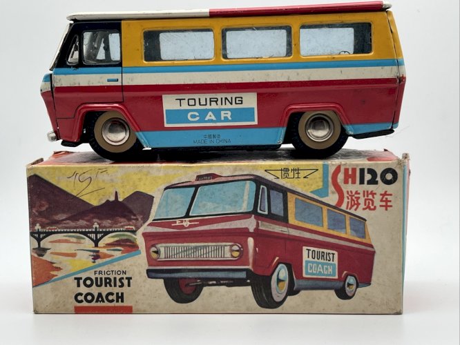 Ancien jouet à friction Tourist Coach SHI20