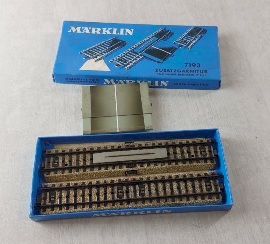 Ancien lot d'extension pour passage à niveau, Märklin 7193, en HO