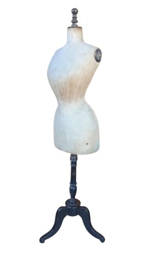 Ancien Mannequin Buste Stockman Taille De Guêpe Couture Napoléon 3 / 19 Ème 