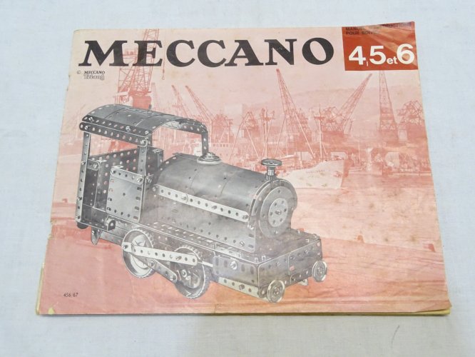 -ANCIEN MANUEL MECCANO POUR BOITES 4, 5 et 6 COLLECTION JOUETS ANCIENS    D