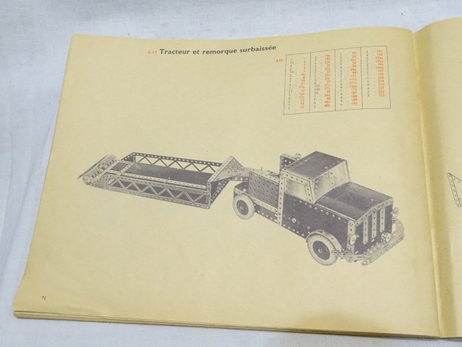 -ANCIEN MANUEL MECCANO POUR BOITES 4, 5 et 6 COLLECTION JOUETS ANCIENS    D
