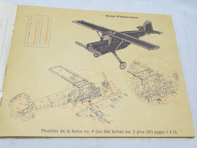 -ANCIEN MANUEL MECCANO POUR BOITES 4, 5 et 6 COLLECTION JOUETS ANCIENS    D