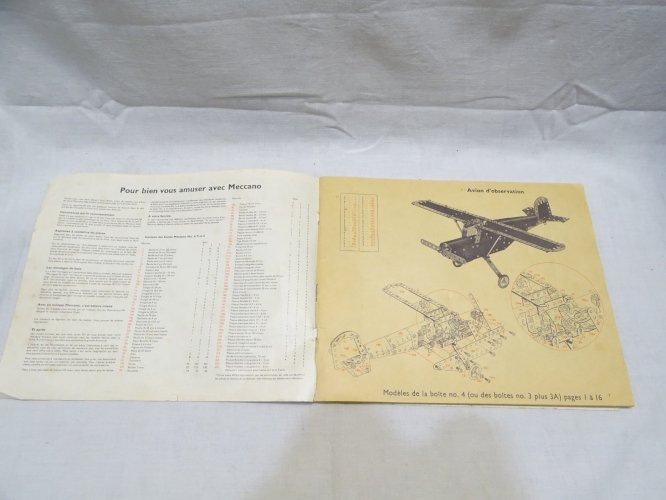 -ANCIEN MANUEL MECCANO POUR BOITES 4, 5 et 6 COLLECTION JOUETS ANCIENS    D