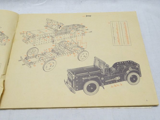 -ANCIEN MANUEL MECCANO POUR BOITES 4, 5 et 6 COLLECTION JOUETS ANCIENS    D