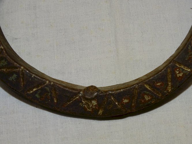 - ANCIEN MARTEAU HEURTOIR DE PORTE en FER FORGE AFRIQUE DU NORD DECO   D