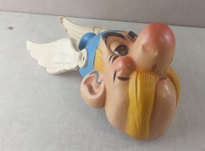 Vintage 1974 carnival mask, Asterix, Caesar