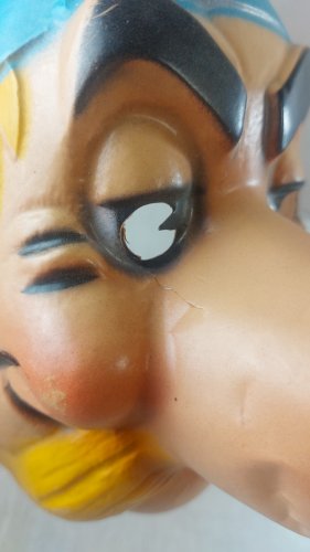 Ancien masque de carnaval, Astérix, César, 1974 vintage