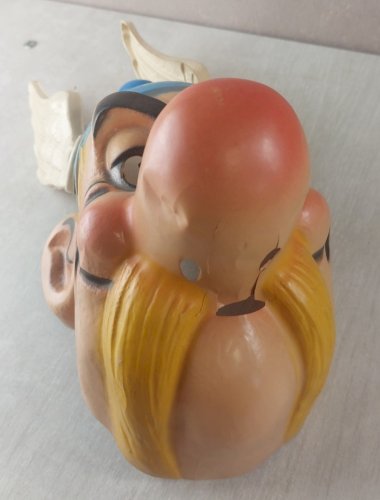 Ancien masque de carnaval, Astérix, César, 1974 vintage