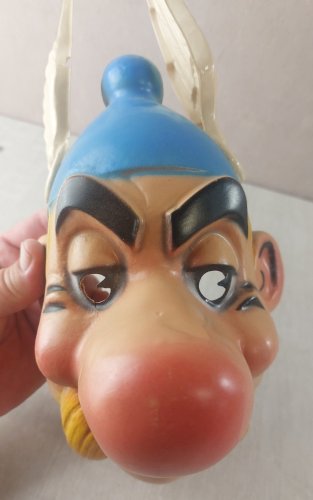 Ancien masque de carnaval, Astérix, César, 1974 vintage