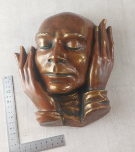 Ancien masque mural / Wandmaske, Achatit