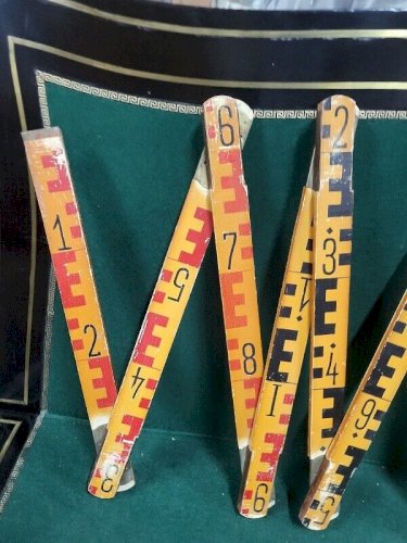 ANCIEN METRE DEPLIANT DE 3 METRES DE LONG EN BOIS