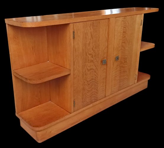 Ancien Meuble D Appoint console Vintage Années 1960 Chêne Clair