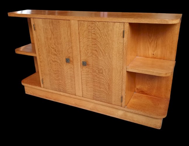Ancien Meuble D Appoint console Vintage Années 1960 Chêne Clair