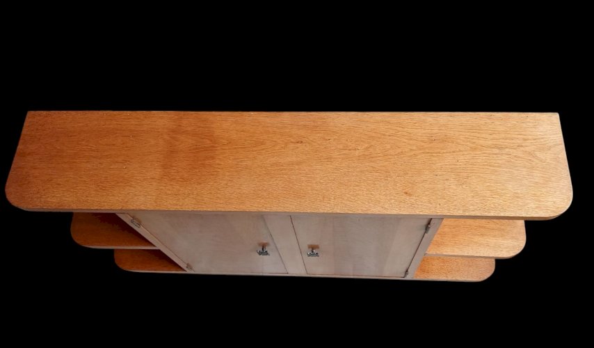 Ancien Meuble D Appoint console Vintage Années 1960 Chêne Clair
