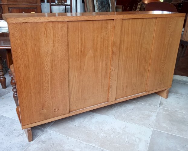 Ancien Meuble D Appoint console Vintage Années 1960 Chêne Clair