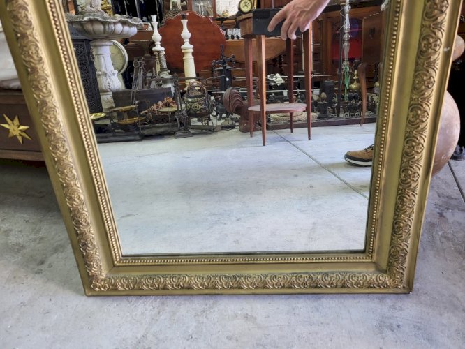 ANCIEN MIROIR A FRONTON DORE DU XIX ème SIECLE N° 2