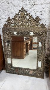 ANCIEN MIROIR A PARECLOSES EPOQUE NAPOLEON III
