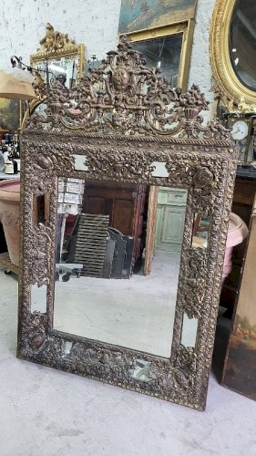 ANCIEN MIROIR A PARECLOSES EPOQUE NAPOLEON III