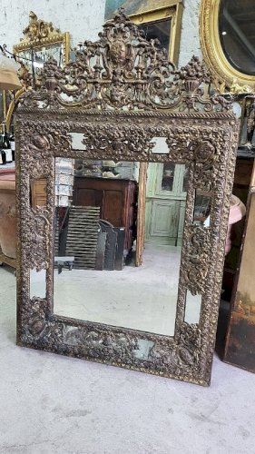 ANCIEN MIROIR A PARECLOSES EPOQUE NAPOLEON III